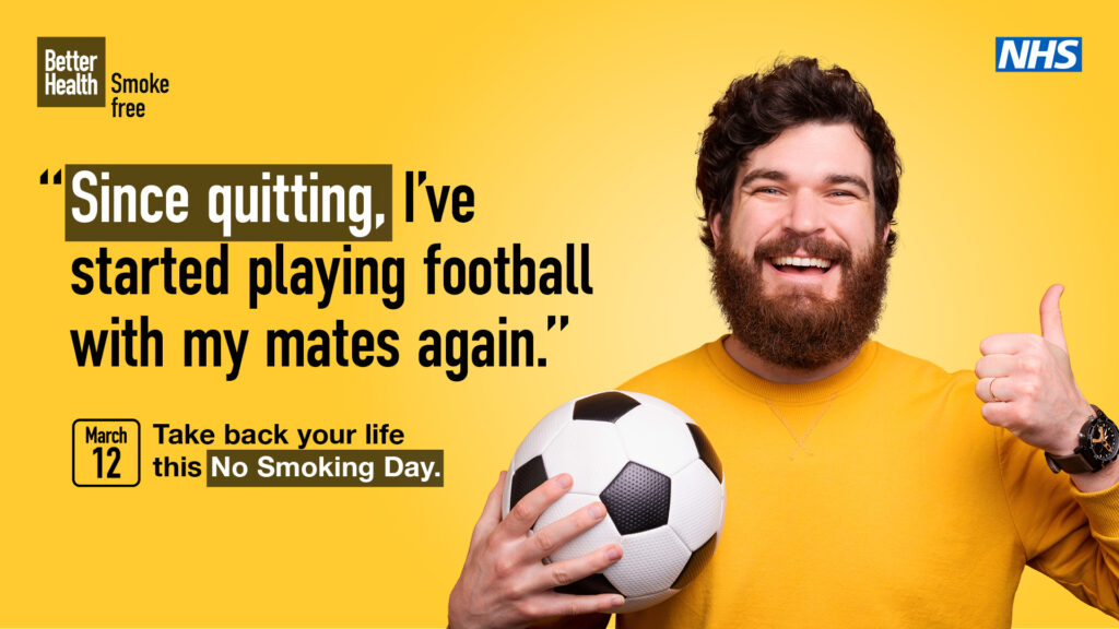 "Since quitting, I've started playing football with my mates again" Take back your life this No Smoking Day (March 12 2025)